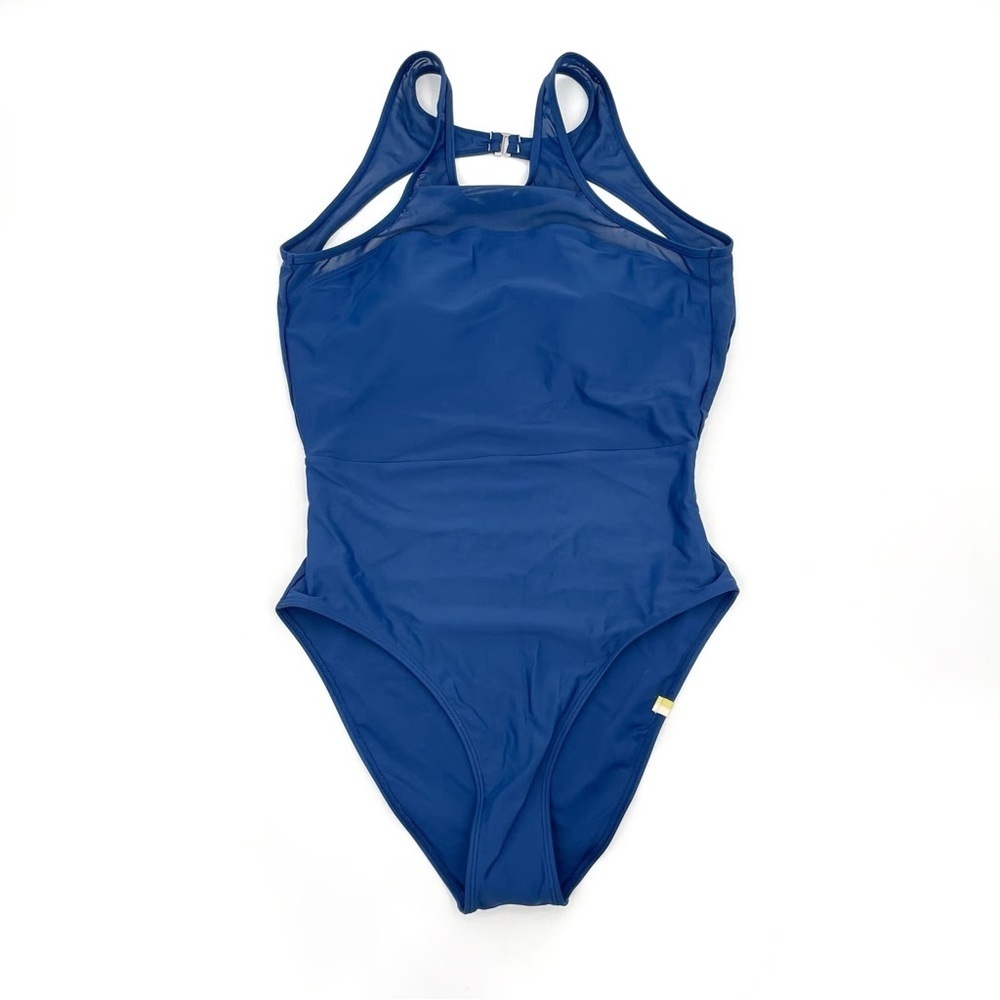Summersalt The Mesh Freestyle One Piece Navy Blue Swimsuit NWT